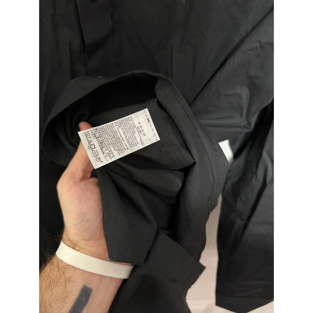 Banana Republic Shirt Mens M Non-Iron Classic Fit Black Button Down Long Sleeve